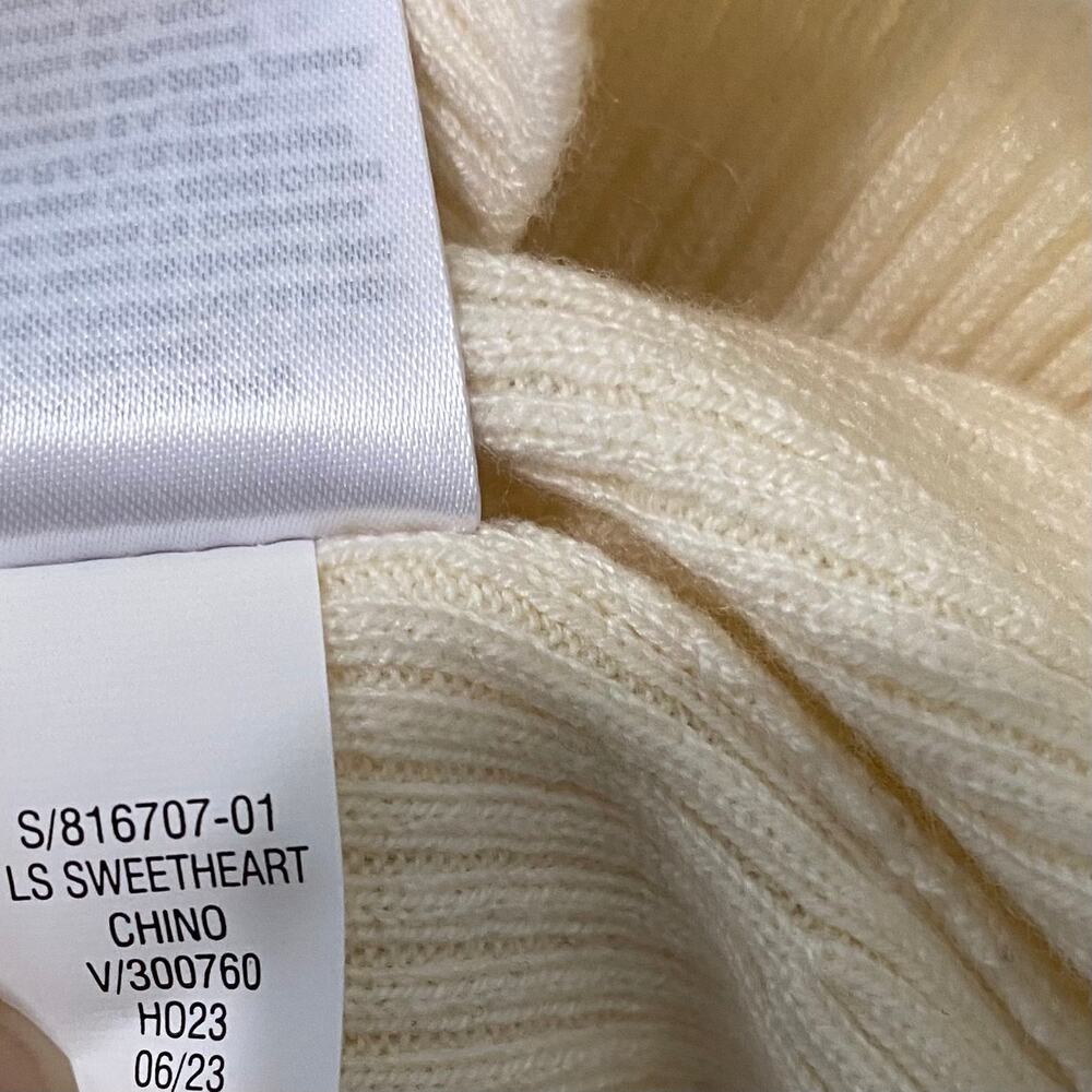 Gap Sweetheart Ribbed Sweater Cream Corset Top Women’s L NWOT - Picture 4 of 6